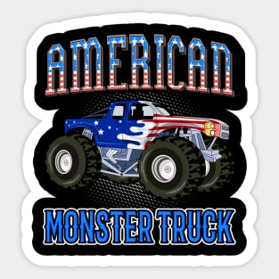 American Monster Truck Sticker